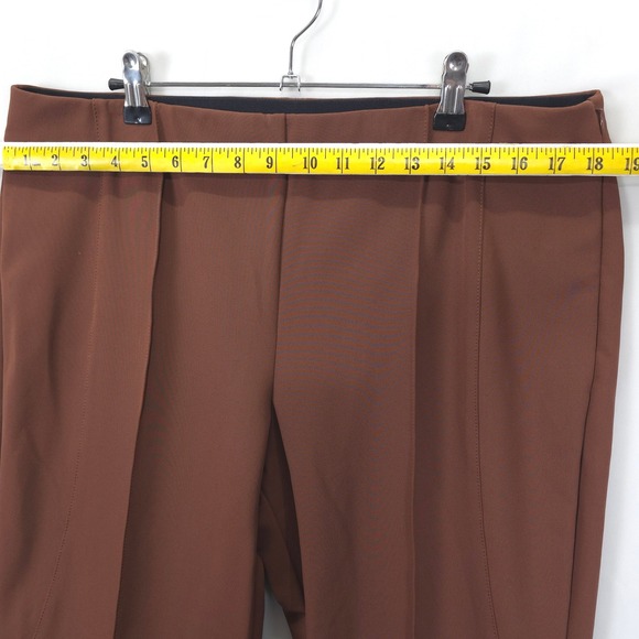 Lafayette 148 New York Women 16 Brown Stretch Ankle Pants Slim Career Work - Picture 7 of 12